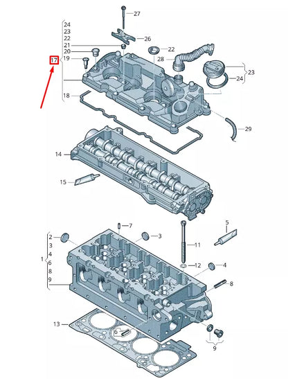 NEW AUDI A4 B9 ENGINE CYLINDER HEAD COVER 03L103469AD ORIGINAL