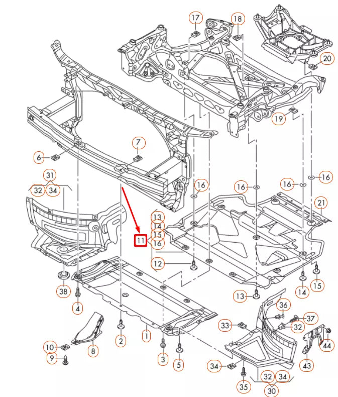 NEW AUDI A6 C7 REAR ENGINE UNDERSHIELD 4G0863822E ORIGINAL
