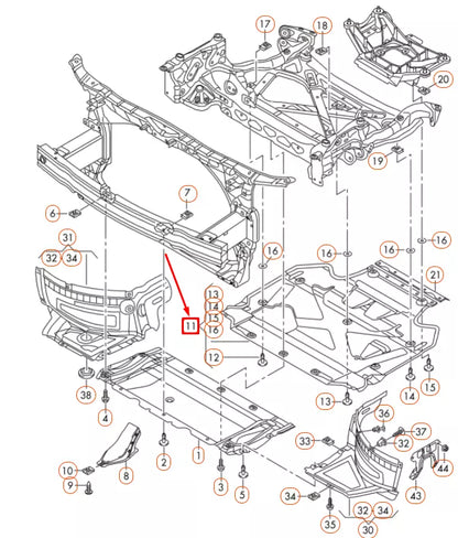 NEW AUDI A6 C7 REAR ENGINE UNDERSHIELD 4G0863822E ORIGINAL