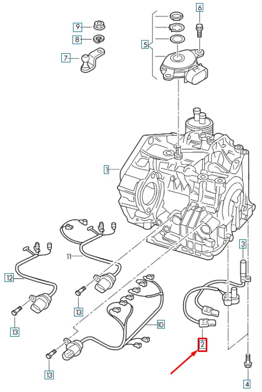 NEW VW BEETLE 5C TRANSMISSION INPUT SPEED SENDER 0C8927321