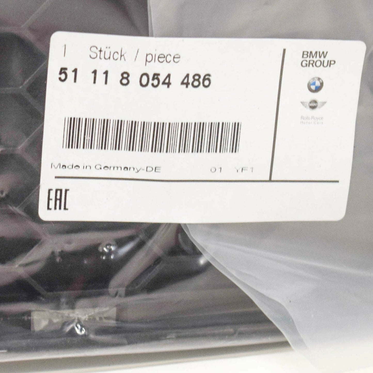 NEW BMW E82 E88 FRONT BUMPER FOG LIGHT M GRILLE RIGHT 8054486 51118054486