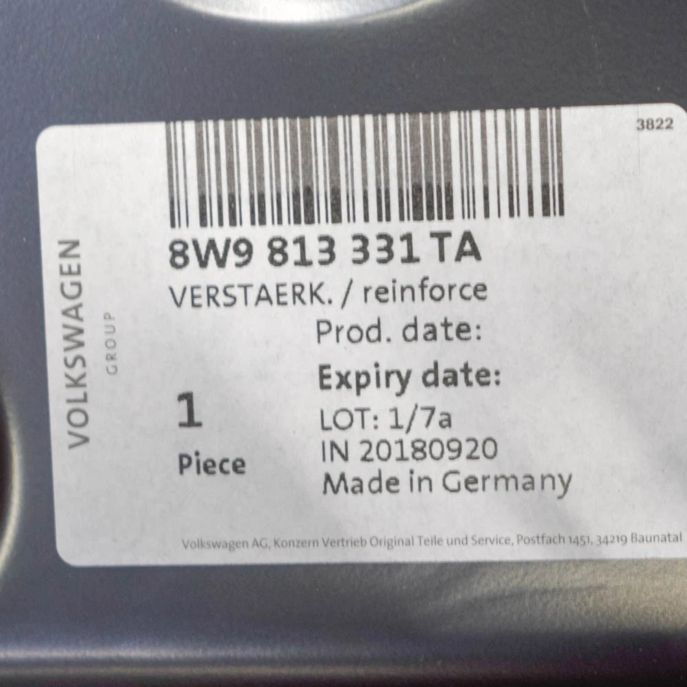 NEW AUDI A4 ALLROAD B9 REAR BODY REINFORCEMENT PANEL 8W9813331TA 2016 ORIGINAL