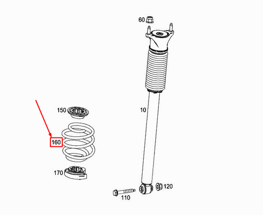 new mercedes-benz a w177 rear coil spring a2473240304 original