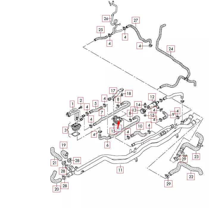 NEW AUDI R8 42 HEATER WATER CONTROL VALVE 400820036A ORIGINAL