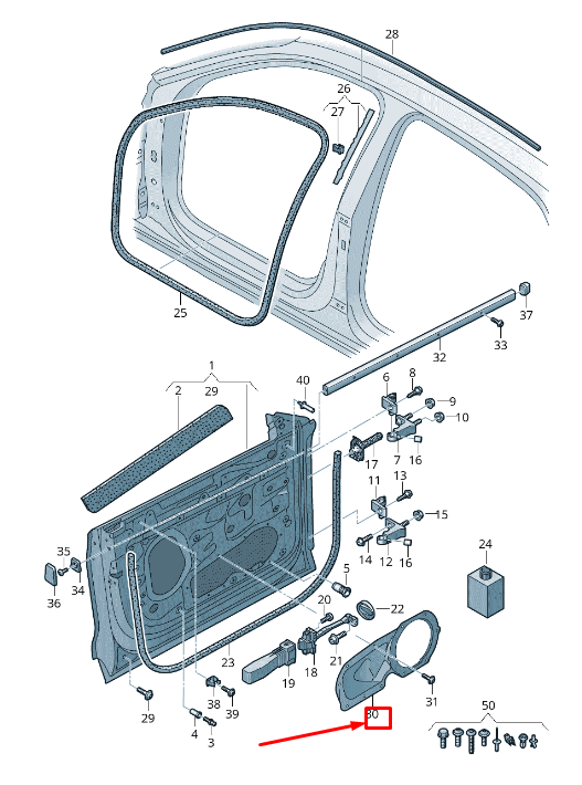 NEW AUDI Q8 4MN FRONT LEFT DOOR BASS LOUDSPEAKER COVER 4M0837103C ORIGINAL