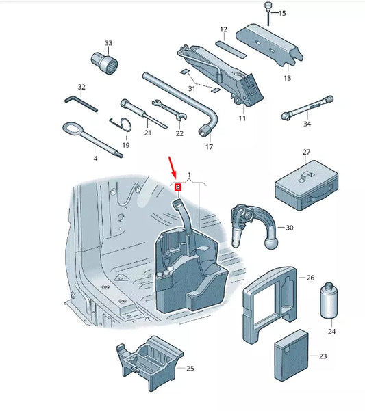 NEW VW TRANSPORTER T6 HOLDING STRAP 7H0867749