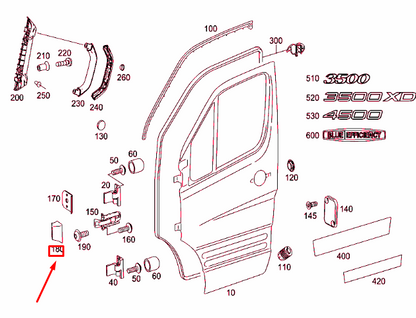 new mercedes-benz sprinter 906 front door check seal a9067200098 original