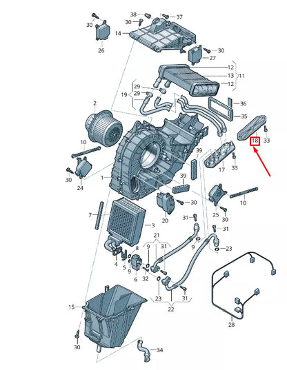 NEW VW TOUAREG 7P EVAPORATOR HEATER HOLE COVER SEALING PLATE 7L0820827