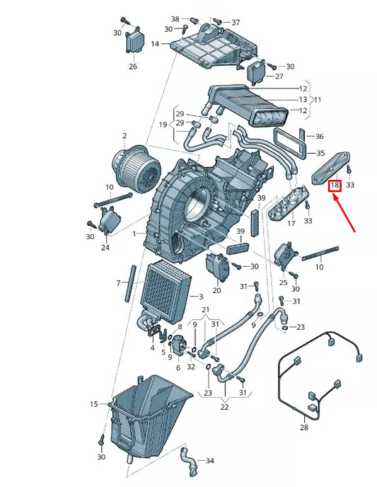 NEW VW TOUAREG 7P EVAPORATOR HEATER HOLE COVER SEALING PLATE 7L0820827