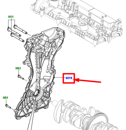 new land rover freelander 2 l359 front engine cover lr083904 original