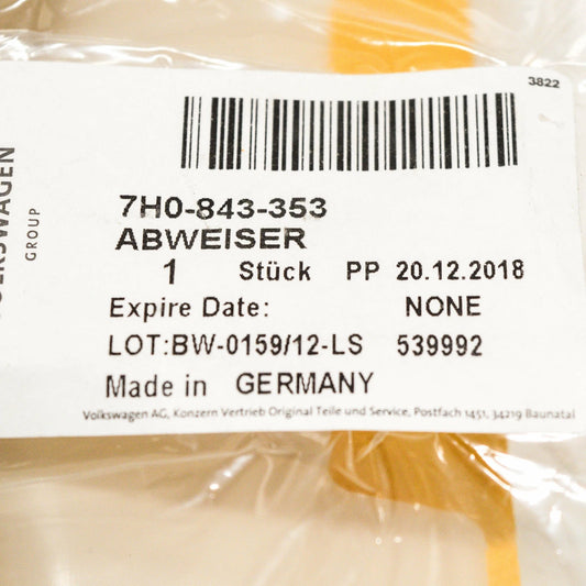 NEW VW CADDY MK3 2K REAR LEFT DOOR SLIDING WATER DEFLECTOR 7H0843353 ORIGINAL