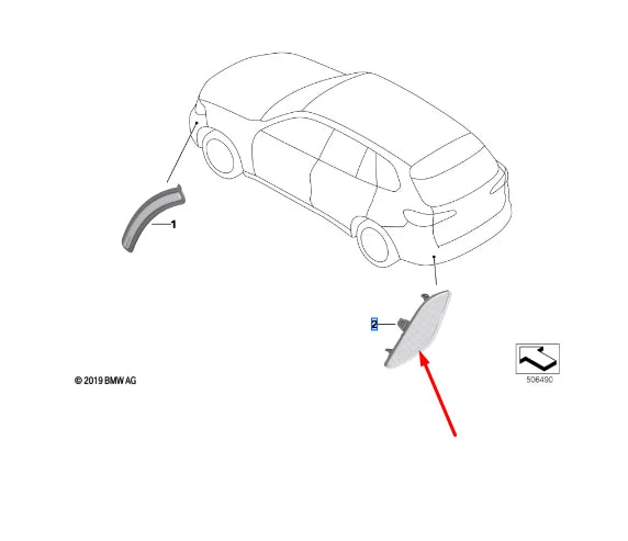 NEW BMW X5 M F95 REAR LEFT FOG LIGHT LHD 63148091973 8091973 ORIGINAL