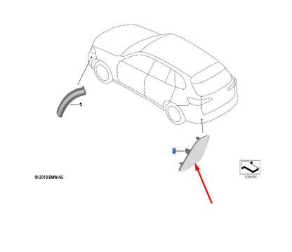 NEW BMW X5 M F95 REAR LEFT FOG LIGHT LHD 63148091973 8091973 ORIGINAL