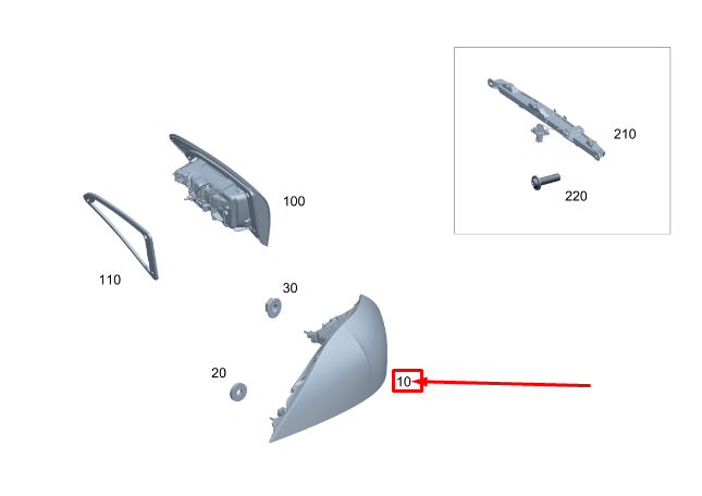 new mercedes-benz gle w167 rear left outer taillight a1679061007 original