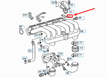 NEW MERCEDES-BENZ E W210 INTAKE MANIFOLD GASKET A1041411180 ORIGINAL
