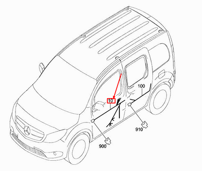 new mercedes-benz citan w415 front left door wiring harness a4155402701 original