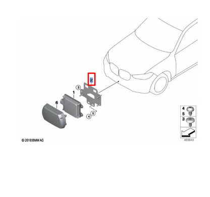 new bmw x5 f95 front radar sensor bracket 51118075418 original