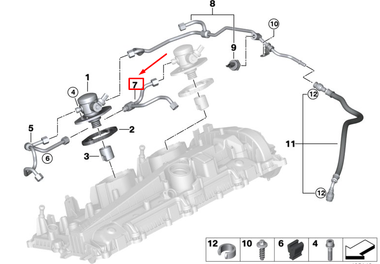 new bmw x3 m f97 high pressure pipe 13538089948 original