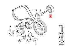 NEW BMW E90 E90N E92 E92N E93 E93N DEFLECTION PULLEY 7841531 11287841531