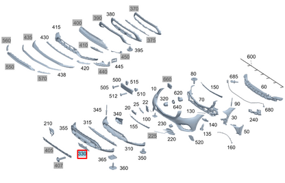 NEW MERCEDES-BENZ GLC C253 FRONT LEFT BUMPER COVER AREA A2538856306 ORIGINAL
