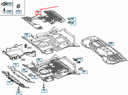 new mercedes-benz ml w166 undershields damping mat a1665240585 original