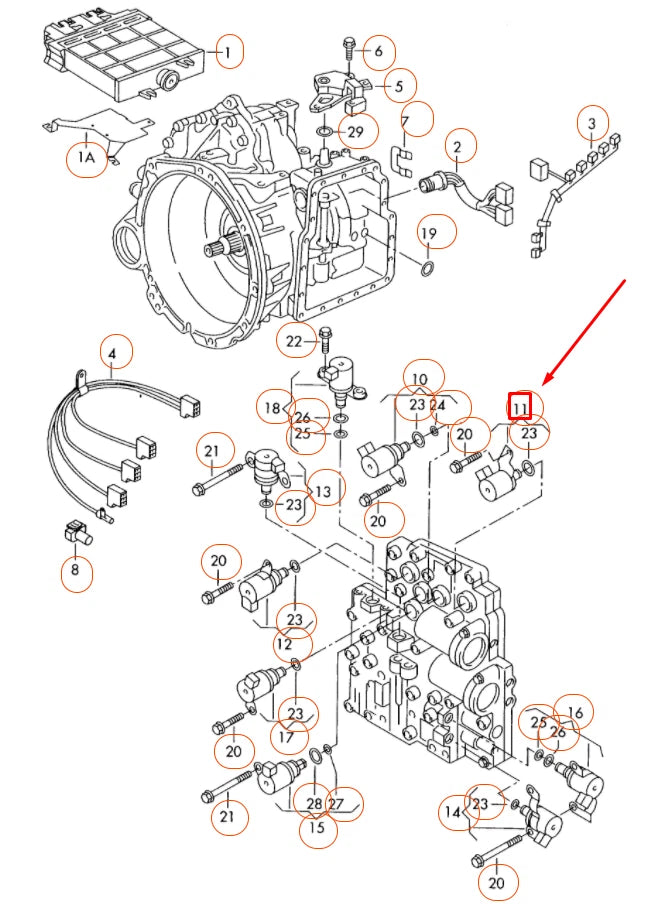 NEW VW SHARAN 7M MK1 TRANSMISSION CONTROL SOLENOID VALVE 09A927331A ORIGINAL