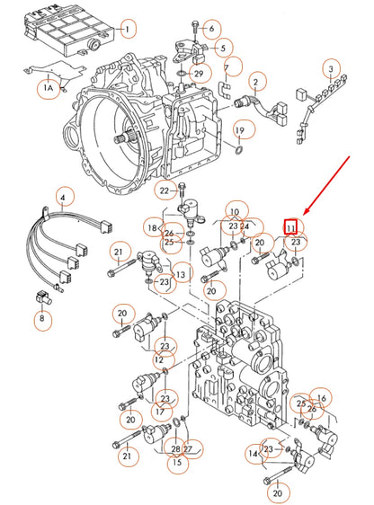 NEW VW SHARAN 7M MK1 TRANSMISSION CONTROL SOLENOID VALVE 09A927331A ORIGINAL