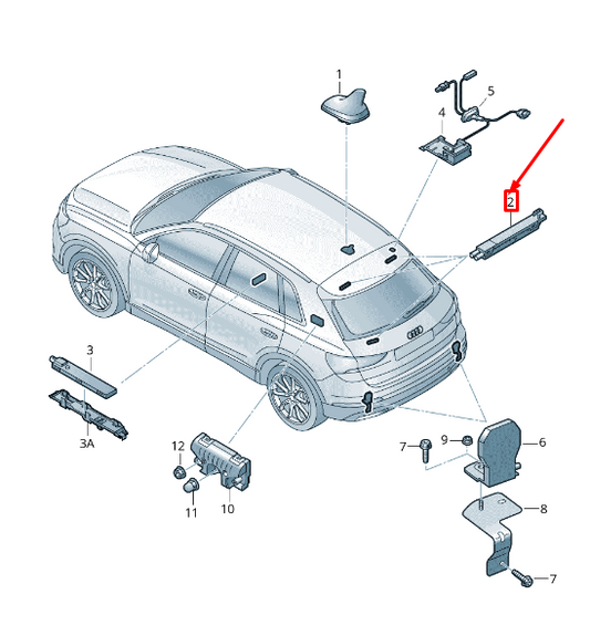 new audi q3 f3 sportback right upper antenna amplifier 83a035225b original