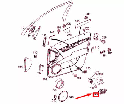 NEW MERCEDES-BENZ C W204 FRONT LEFT DOOR INTERIOR LIGHT A20482079019051 ORIGINAL