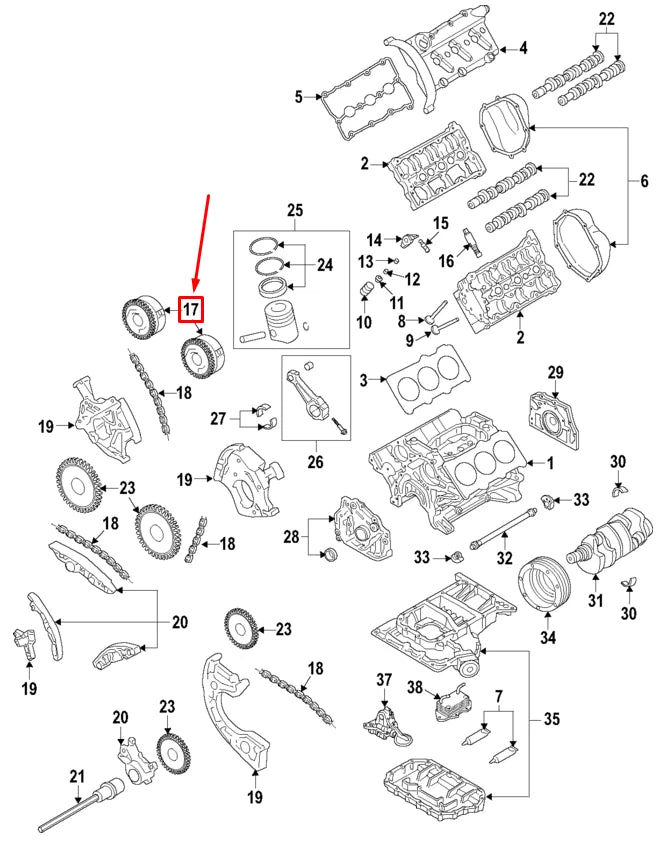 NEW AUDI A5 8T3 ENGINE CAMSHAFT ADJUSTER UNIT 06E109083R ORIGINAL