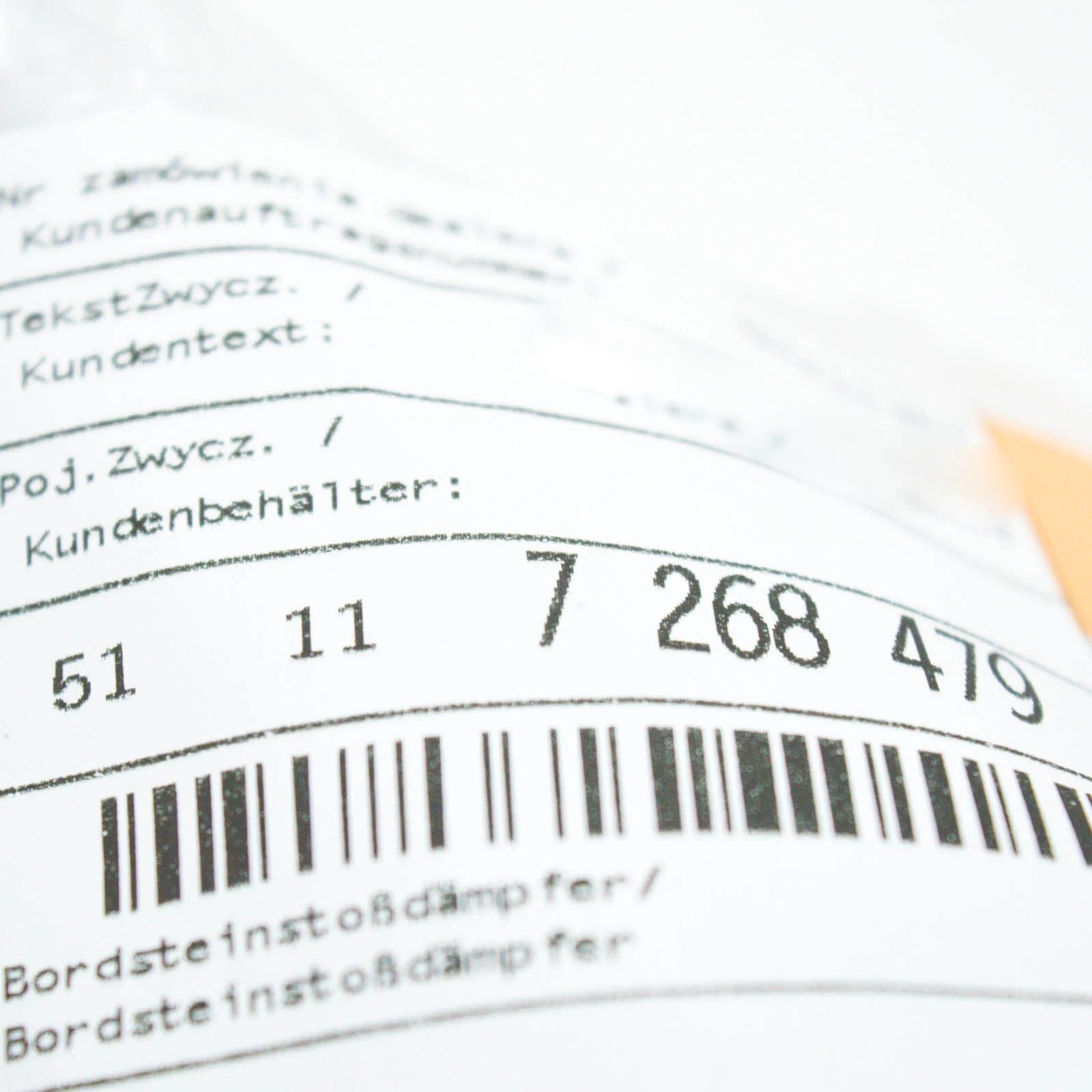 NEW BMW 1 F20 FRONT BUMPER CURB DESCENT DAMPER 51117268479 7268479 ORIGINAL