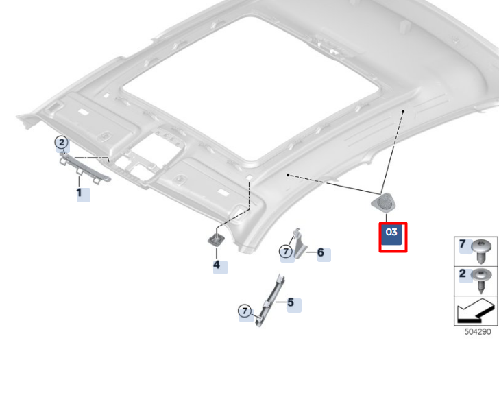 new bmw x6 g06 rear left loudspeaker cover trim 51449459927 original