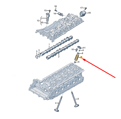 new cupra formentor inlet valve spring 06f109623j original