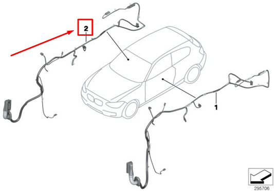 new bmw 2 cabrio f23 front right door cables 9287441 61129287441 original