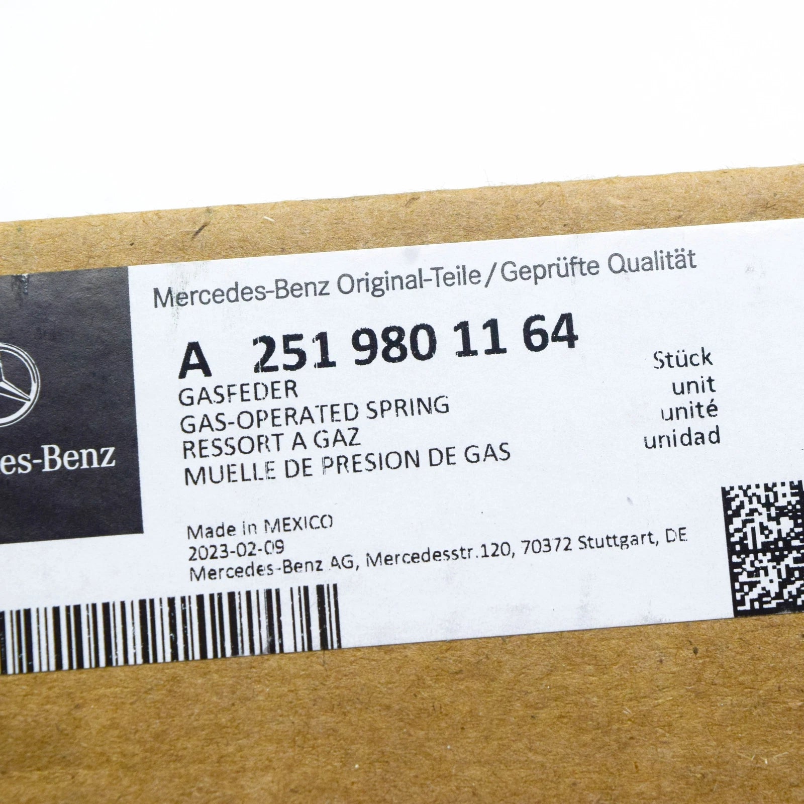 NEW MERCEDES-BENZ R W251 LEFT SIDE TAILGATE GAS STRUT A2519801164 ORIGINAL