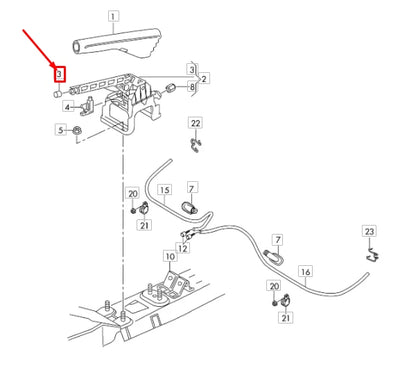 VW TOURAN 1T3 BRAKE LEVER PRESS STUD 1T0711333A3Q7 NEW