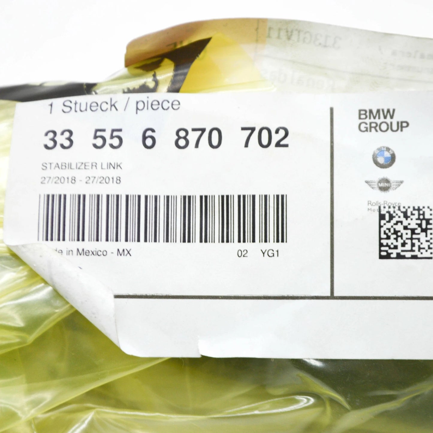 NEW BMW X3 G01 REAR ANTI ROLL SWAY BAR STABILIZER LINK 33556870702 ORIGINAL