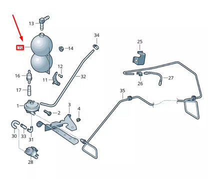 NEW VOLKSWAGEN CRAFTER 2F MK1 VACUUM AIR TANK 2D0711905