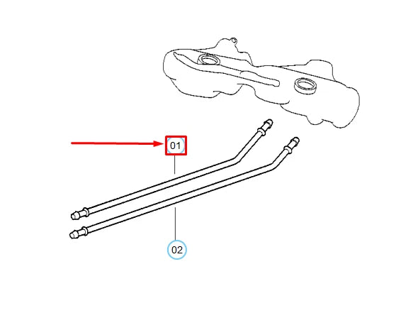 NEW BMW 3 E36 FUEL FEED LINE 16121181131 1181131 ORIGINAL