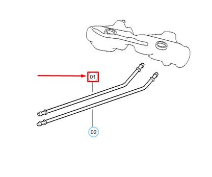 NEW BMW 3 E36 FUEL FEED LINE 16121181131 1181131 ORIGINAL