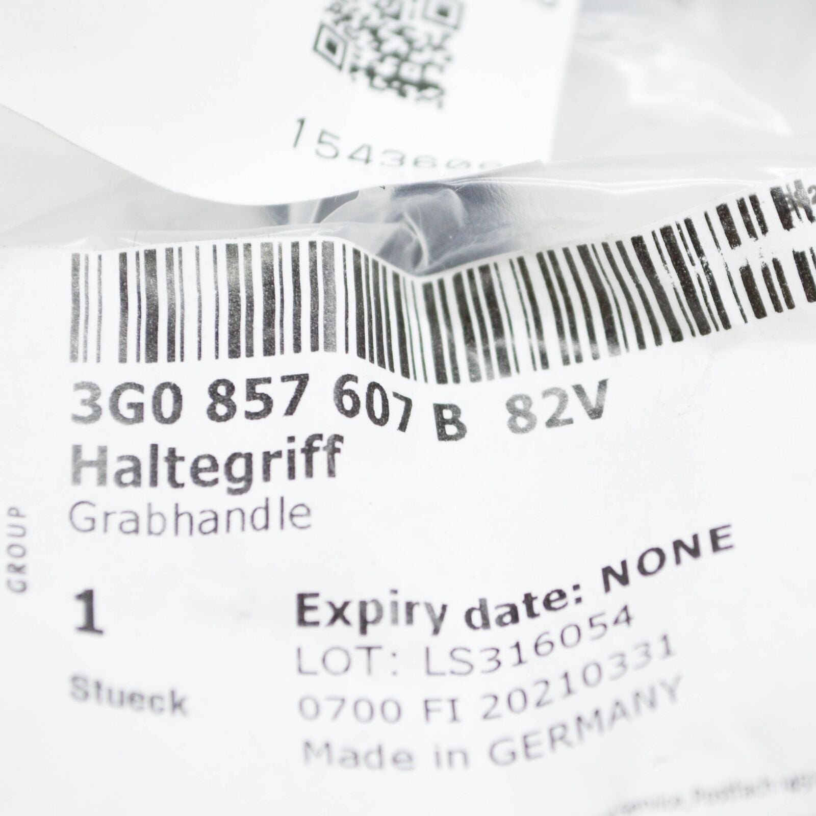 NEW VOLKSWAGEN ARTEON 3H7 FRONT ROOF GRAB HANDLE 3G0857607B82V ORIGINAL