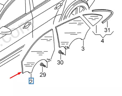NEW AUDI A5 8T FRONT RIGHT SIDE DOOR WINDOW 8T8845202B ORIGINAL