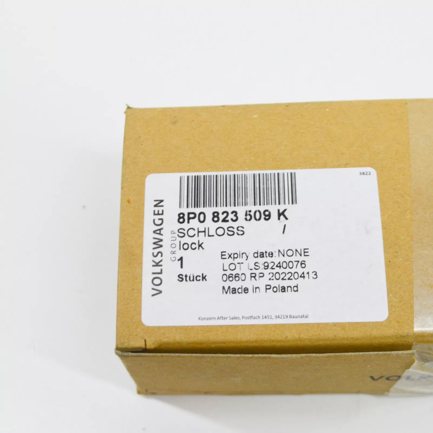 NEW AUDI A3 CONVERTIBLE 8P HOOD LID LOCK WITH MICRO-SWITCH 8P0823509K