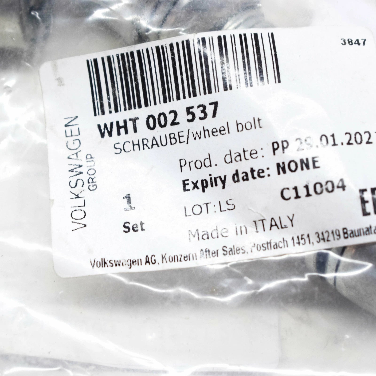 NEW VOLKSWAGEN ID.4 E21 LOCKING WHEEL BOLT SET WHT002537
