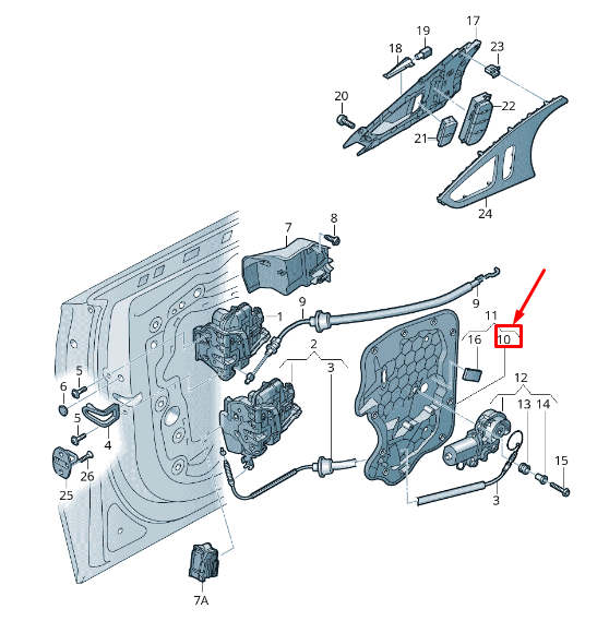 NEW AUDI A7 SPORTBACK 4G FRONT LEFT DOOR INNER PANEL COVER 4G8837915C ORIGINAL