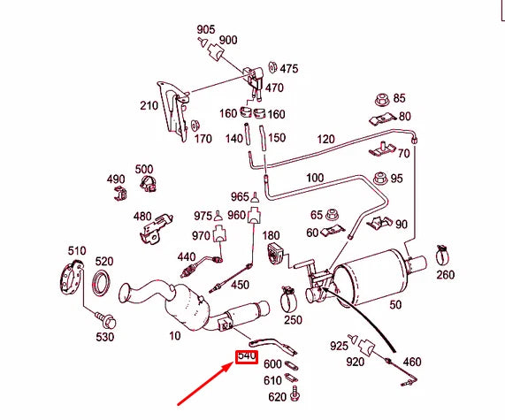 NEW MB SPRINTER 906 EXHAUST SYSTEM TO TRANSMISSION BRACKET A9064921941 ORIGINAL