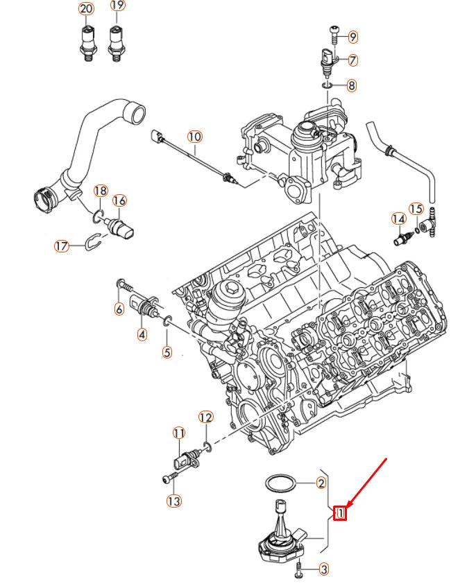 NEW AUDI A4 B8 OIL LEVEL SENSOR 03C907660AA ORIGINAL