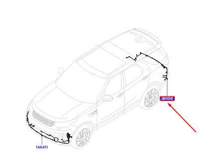 new lr discovery v l462 rear parking sensor wiring harness lr087151 original