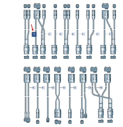 new skoda superb mk3 aerial cable 3v5035550 original