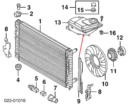 NEW AUDI A6 C6 EXPANSION COOLANT TANK 4F0121403M 4.2 PETROL